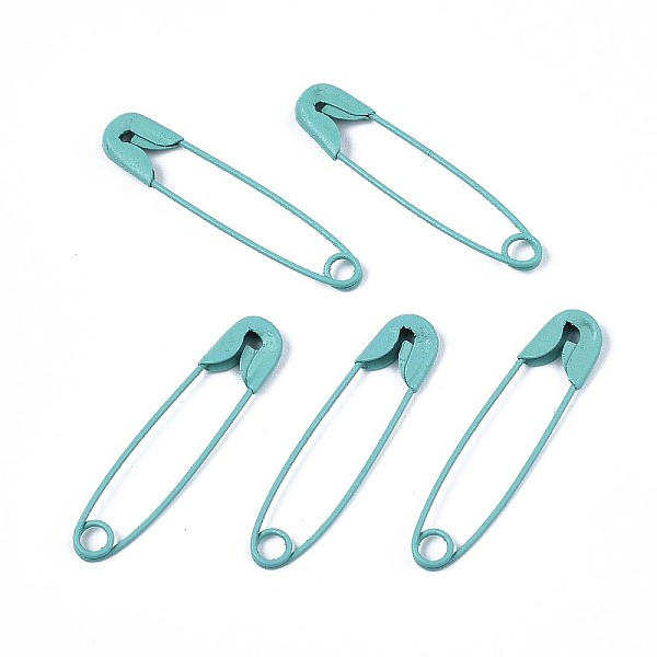 PandaHall Spray Painted Iron Safety Pins, Cadmium Free & Nickel Free & Lead Free, Medium Turquoise, 30~31x7x2.5mm Iron
PandaHall Spray Painted Iron Safety Pins, Cadmium Free & Nickel Free & Lead Free, Medium Turquoise, 30~31x7x2.5mm Iron