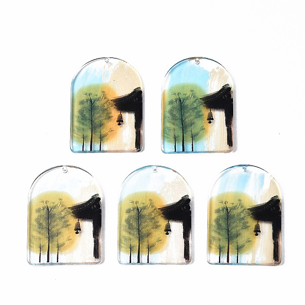 PandaHall Transparent Printed Acrylic Pendants, Half Oval with Tree, Colorful, 42x29x2.5mm, Hole: 1.6mm Acrylic Others
PandaHall Transparent Printed Acrylic Pendants, Half Oval with Tree, Colorful, 42x29x2.5mm, Hole: 1.6mm Acrylic Others