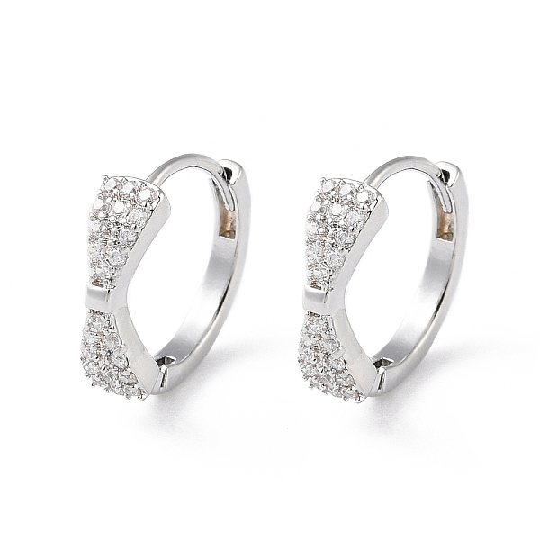 PandaHall Brass Micro Pave Cubic Zirconia Hoop Earrings, Bowknot, Real Platinum Plated, 12.5x4mm Cubic Zirconia Bowknot Clear
PandaHall Brass Micro Pave Cubic Zirconia Hoop Earrings, Bowknot, Real Platinum Plated, 12.5x4mm Cubic Zirconia Bowknot Clear