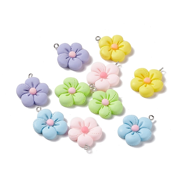 PandaHall Opaque Resin Pendants, with Platinum Tone Iron Loops, Flower Charms, Mixed Color, 28x23x5mm, Hole: 2mm Iron+Resin Flower..., Multicolor
PandaHall Opaque Resin Pendants, with Platinum Tone Iron Loops, Flower Charms, Mixed Color, 28x23x5mm, Hole: 2mm Iron+Resin Flower..., Multicolor