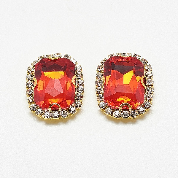 PandaHall Sew on Rhinestone, Multi-strand Links, Glass Rhinestones, with Brass Findings, Garments Accessories, Rectangle Octagon, Golden..., Red
PandaHall Sew on Rhinestone, Multi-strand Links, Glass Rhinestones, with Brass Findings, Garments Accessories, Rectangle Octagon, Golden..., Red