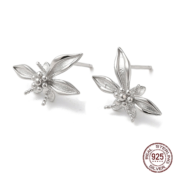 PandaHall Rhodium Plated 925 Sterling Silver Stud Earring Findings, Flower, for Half Drilled Beads, Real Platinum Plated, 14x7.5x4mm, Pin...
PandaHall Rhodium Plated 925 Sterling Silver Stud Earring Findings, Flower, for Half Drilled Beads, Real Platinum Plated, 14x7.5x4mm, Pin...