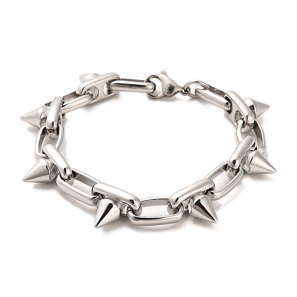 PandaHall 304 Stainless Steel Spike Link Chain Bracelets, Stainless Steel Color, 9 inch(22.8cm) 304 Stainless Steel
PandaHall 304 Stainless Steel Spike Link Chain Bracelets, Stainless Steel Color, 9 inch(22.8cm) 304 Stainless Steel