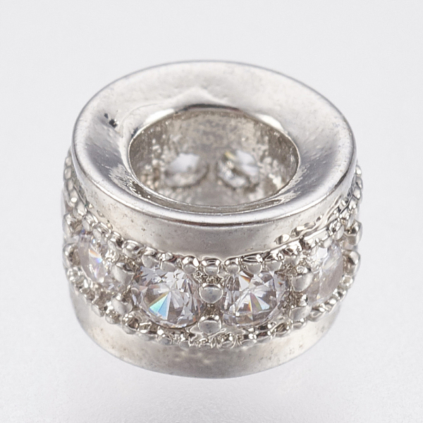 PandaHall Brass Micro Pave Cubic Zirconia Beads, Lead Free & Cadmium Free, Barrel, Platinum, 6.5x4mm, Hole: 3mm Brass+Cubic Zirconia Barrel
PandaHall Brass Micro Pave Cubic Zirconia Beads, Lead Free & Cadmium Free, Barrel, Platinum, 6.5x4mm, Hole: 3mm Brass+Cubic Zirconia Barrel