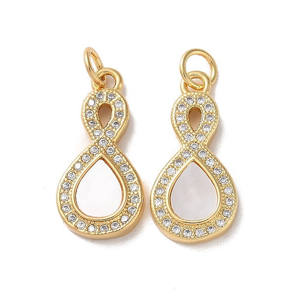 PandaHall Brass Micro Pave Cubic Zirconia Pendants, with Shell, Real 18K Gold Plated, Infinity, Clear, 21x10x3mm, Hole: 3mm Brass+Cubic...
PandaHall Brass Micro Pave Cubic Zirconia Pendants, with Shell, Real 18K Gold Plated, Infinity, Clear, 21x10x3mm, Hole: 3mm Brass+Cubic...