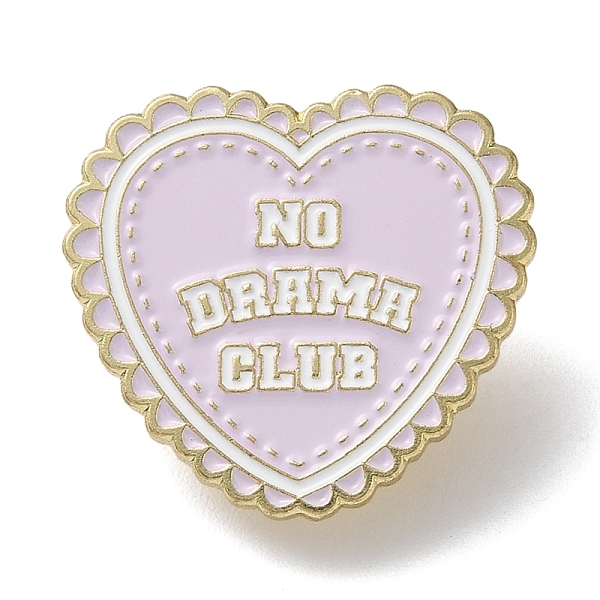 PandaHall Word No Drama Club Enamel Pins, Light Gold Zinc Alloy Brooch for Women, Heart, 24.5x26x1.5mm Alloy+Enamel Heart Purple
PandaHall Word No Drama Club Enamel Pins, Light Gold Zinc Alloy Brooch for Women, Heart, 24.5x26x1.5mm Alloy+Enamel Heart Purple
