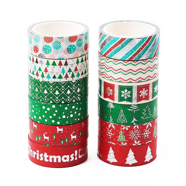 PandaHall Christmas Theme DIY Scrapbook Decorative Adhesive Tapess, Colorful, 15mm Paper Multicolor
PandaHall Christmas Theme DIY Scrapbook Decorative Adhesive Tapess, Colorful, 15mm Paper Multicolor