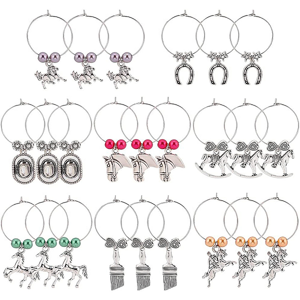PandaHall BENECREAT 24Pcs 8 Styles Antique Silver Wine Glass Charms, Horseshoe Brush Horse Markers Tags Identification for Stem Glass..., Multicolor
PandaHall BENECREAT 24Pcs 8 Styles Antique Silver Wine Glass Charms, Horseshoe Brush Horse Markers Tags Identification for Stem Glass..., Multicolor