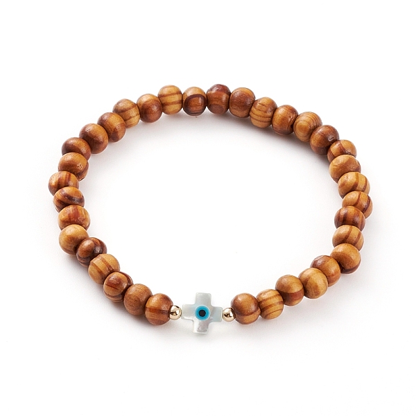 PandaHall Natural Wood Beads Stretch Bracelets, with Natural White Shell Beads, Synthetic Turquoise and Brass Round Beads, Cross, Golden..., Orange
PandaHall Natural Wood Beads Stretch Bracelets, with Natural White Shell Beads, Synthetic Turquoise and Brass Round Beads, Cross, Golden..., Orange