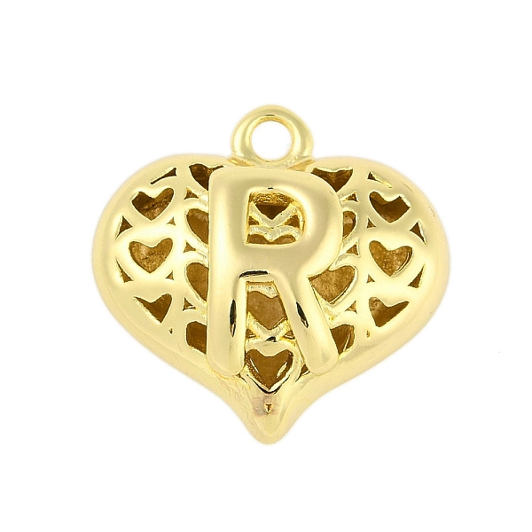 PandaHall Hollow Brass Pendants for Valentine's Day, Heart with Letter, Real 18K Gold Plated, Letter R, 25x26x13mm, Hole: 2.5mm Brass Letter...
PandaHall Hollow Brass Pendants for Valentine's Day, Heart with Letter, Real 18K Gold Plated, Letter R, 25x26x13mm, Hole: 2.5mm Brass Letter...