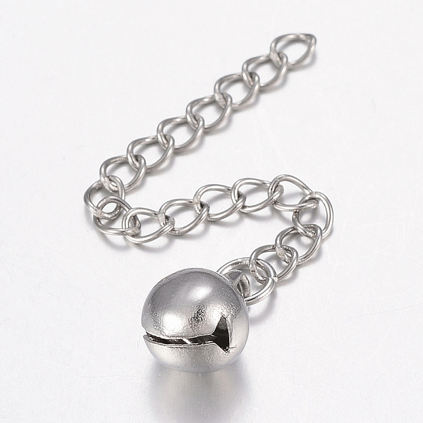 PandaHall 304 Stainless Steel Chain Extender, with Small Bell Charms, Stainless Steel Color, 64x3mm 304 Stainless Steel
PandaHall 304 Stainless Steel Chain Extender, with Small Bell Charms, Stainless Steel Color, 64x3mm 304 Stainless Steel