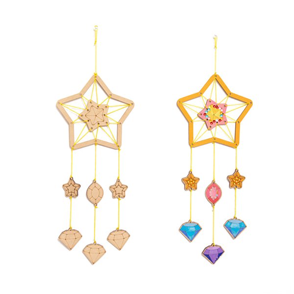 PandaHall DIY Star Wind Chime Making Kits, Including 1Pc Wood Plates, 1 Card Cotton Thread and 1Pc Plastic Knitting Needles, for Children..., Multicolor
PandaHall DIY Star Wind Chime Making Kits, Including 1Pc Wood Plates, 1 Card Cotton Thread and 1Pc Plastic Knitting Needles, for Children..., Multicolor