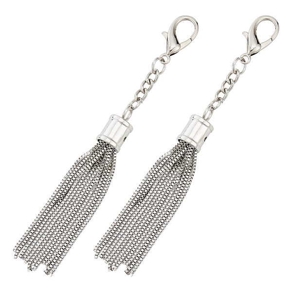PandaHall Unicraftale 2Pcs Alloy Keychain Tassel Chain Pendant Decoration, for DIY Bag Ornaments Hardware Accessories, Platinum, 150~155mm...
PandaHall Unicraftale 2Pcs Alloy Keychain Tassel Chain Pendant Decoration, for DIY Bag Ornaments Hardware Accessories, Platinum, 150~155mm...