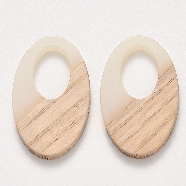 PandaHall Transparent Resin & Wood Pendants, Waxed, Oval, Linen, 35.5x21.5x3~4mm, Hole: 16x10mm Resin+Wood Oval Brown
PandaHall Transparent Resin & Wood Pendants, Waxed, Oval, Linen, 35.5x21.5x3~4mm, Hole: 16x10mm Resin+Wood Oval Brown