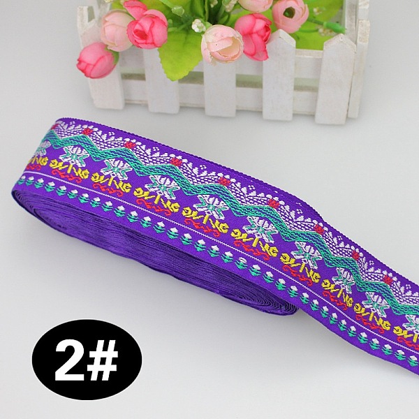 PandaHall Ethnic Style Embroidery Polyester Ribbons, Jacquard Ribbon, Garment Accessories, Wave Pattern, Dark Violet, 1-3/4 inch(45mm)...
PandaHall Ethnic Style Embroidery Polyester Ribbons, Jacquard Ribbon, Garment Accessories, Wave Pattern, Dark Violet, 1-3/4 inch(45mm)...