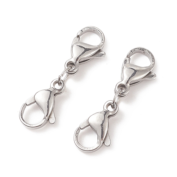 PandaHall 304 Stainless Steel Double Lobster Claw Clasps, Stainless Steel Color, 32mm 304 Stainless Steel Others
PandaHall 304 Stainless Steel Double Lobster Claw Clasps, Stainless Steel Color, 32mm 304 Stainless Steel Others