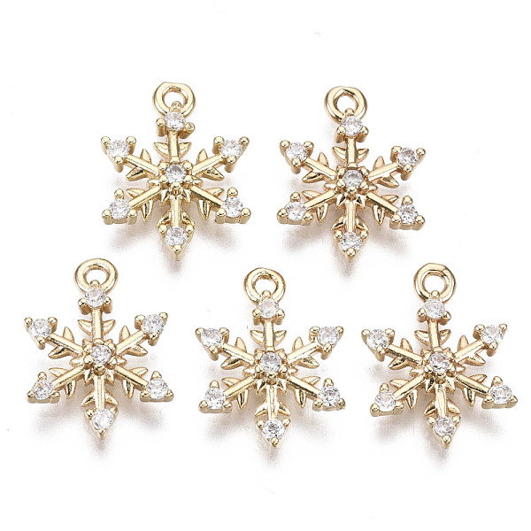 PandaHall Brass Micro Pave Cubic Zirconia Charms for Christmas, Long-Lasting Plated, Snowflake, Light Gold, Clear, 14x10.5x2mm, Hole: 1mm...
PandaHall Brass Micro Pave Cubic Zirconia Charms for Christmas, Long-Lasting Plated, Snowflake, Light Gold, Clear, 14x10.5x2mm, Hole: 1mm...
