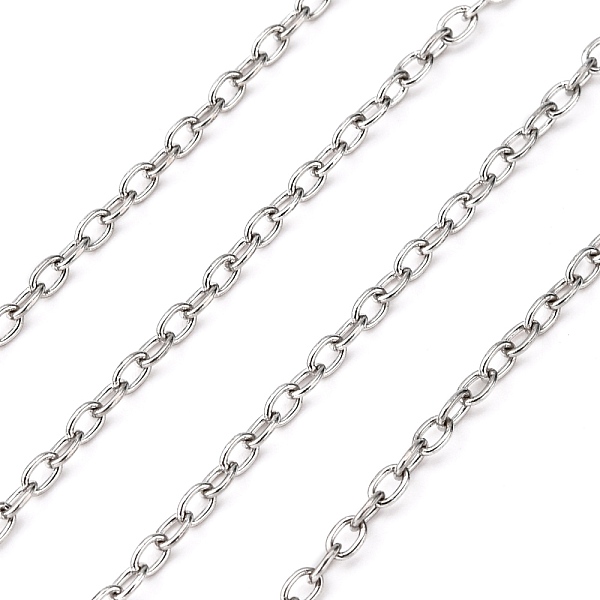 PandaHall 304 Stainless Steel Cable Chains, Soldered, with Spool, Stainless Steel Color, 3x2x0.5mm, about 32.8 Feet(10m)/roll 304 Stainless...
PandaHall 304 Stainless Steel Cable Chains, Soldered, with Spool, Stainless Steel Color, 3x2x0.5mm, about 32.8 Feet(10m)/roll 304 Stainless...