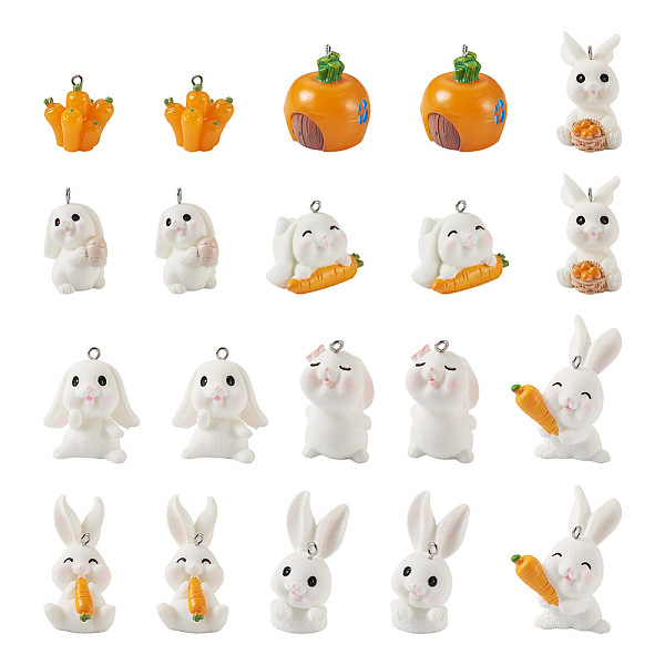 PandaHall Beadthoven 20Pcs 10 Styles Opaque Resin Pendants, Carrot & Rabbit Charms, with Platinum Tone Iron Loops, Mixed Color..., Multicolor
PandaHall Beadthoven 20Pcs 10 Styles Opaque Resin Pendants, Carrot & Rabbit Charms, with Platinum Tone Iron Loops, Mixed Color..., Multicolor