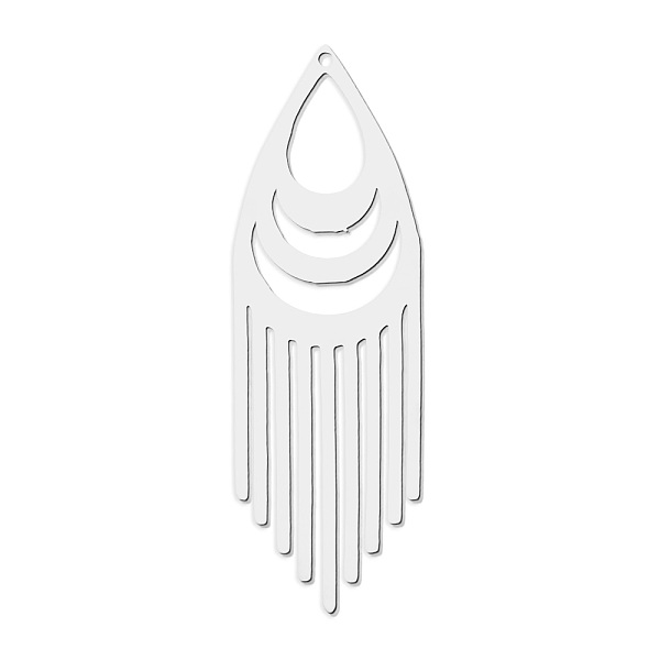 PandaHall 201 Stainless Steel Pendants, Laser Cut, Tassels, Stainless Steel Color, 43x14x1mm, Hole: 1mm 201 Stainless Steel Others
PandaHall 201 Stainless Steel Pendants, Laser Cut, Tassels, Stainless Steel Color, 43x14x1mm, Hole: 1mm 201 Stainless Steel Others