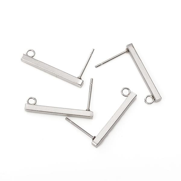 PandaHall 304 Stainless Steel Stud Earring Findings, Rectangle, Stainless Steel Color, 20x2mm, Hole: 1.6mm, Pin: 0.7mm 304 Stainless Steel...
PandaHall 304 Stainless Steel Stud Earring Findings, Rectangle, Stainless Steel Color, 20x2mm, Hole: 1.6mm, Pin: 0.7mm 304 Stainless Steel...