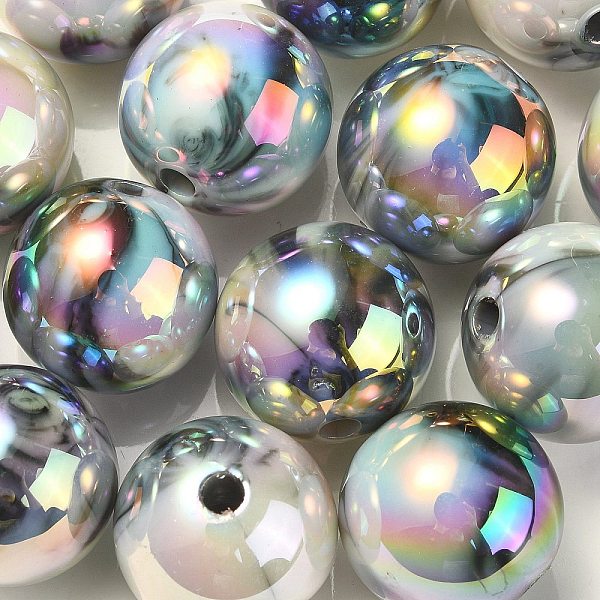 PandaHall UV Plating Rainbow Iridescent Acrylic Beads, Round, Dark Gray, 15.5x15mm, Hole: 2.7mm Acrylic Round
PandaHall UV Plating Rainbow Iridescent Acrylic Beads, Round, Dark Gray, 15.5x15mm, Hole: 2.7mm Acrylic Round