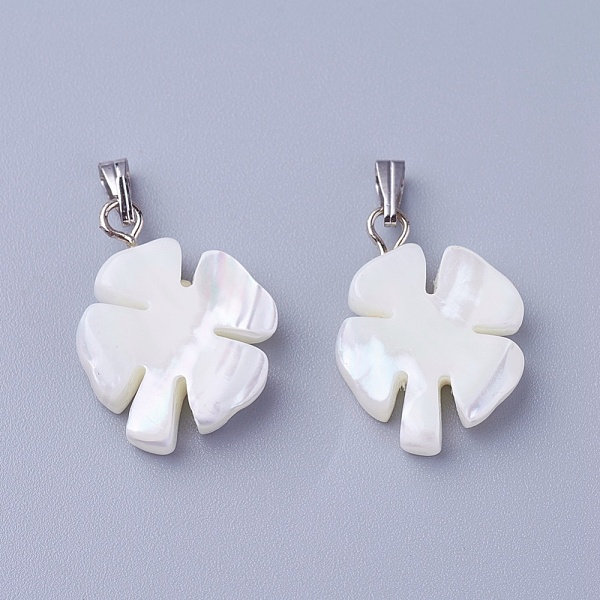 PandaHall Shell Pendants, with Brass Findings, Four Leaf Clover, Platinum, 19.6~20x13~15x4~4.5mm, Hole: 1.5~2.5x5~6mm Shell Clover
PandaHall Shell Pendants, with Brass Findings, Four Leaf Clover, Platinum, 19.6~20x13~15x4~4.5mm, Hole: 1.5~2.5x5~6mm Shell Clover