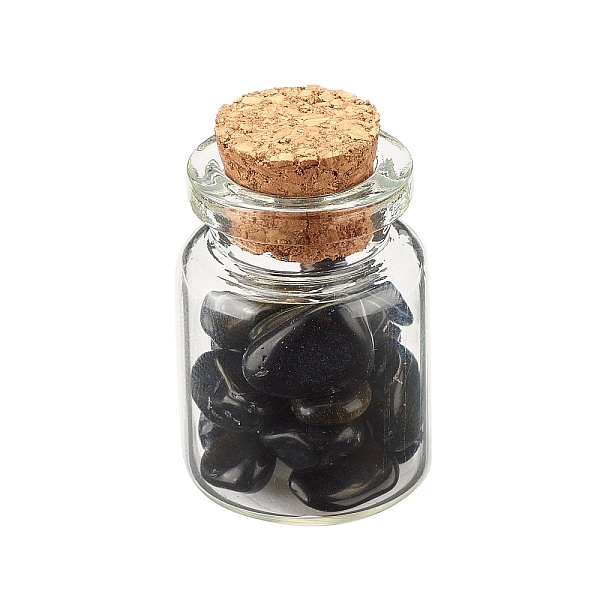 PandaHall Transparent Glass Wishing Bottle Decoration, with Natural Obsidian Chip Beads, 22x34mm, Chip Beads: 6~16x5~10x2~8mm Obsidian...
PandaHall Transparent Glass Wishing Bottle Decoration, with Natural Obsidian Chip Beads, 22x34mm, Chip Beads: 6~16x5~10x2~8mm Obsidian...