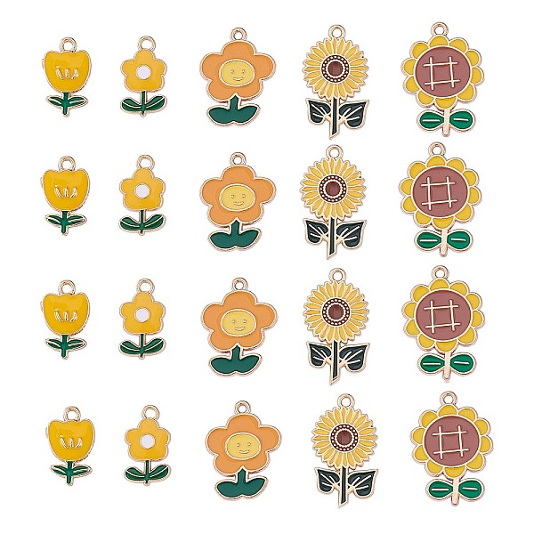 PandaHall 50Pcs 5 Styles Eco-Friendly Zinc Alloy Pendants, with Enamel, Flower, Cadmium Free & Nickel Free & Lead Free, Yellow...
PandaHall 50Pcs 5 Styles Eco-Friendly Zinc Alloy Pendants, with Enamel, Flower, Cadmium Free & Nickel Free & Lead Free, Yellow...