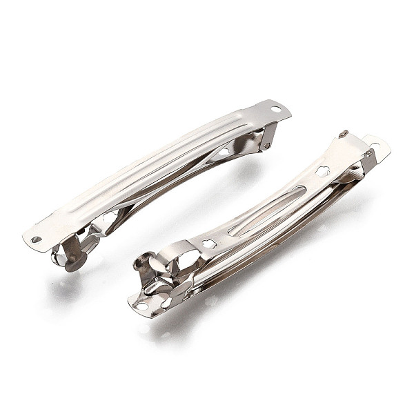 PandaHall Iron Hair Barrette Findings, French Hair Clip Findings, Platinum Color, about 97mm long, 10mm wide Iron
PandaHall Iron Hair Barrette Findings, French Hair Clip Findings, Platinum Color, about 97mm long, 10mm wide Iron