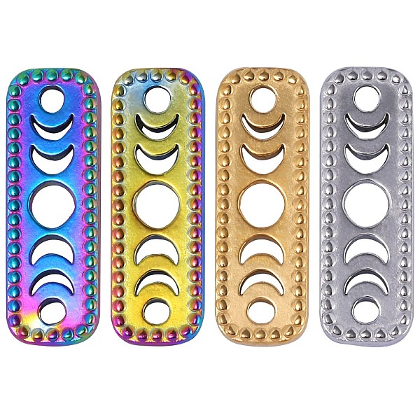 PandaHall 12Pcs 3 Colors Ion Plating(IP) 304 Stainless Steel Connector Charms, Rectangle Links with Hollow Moon Phase, Nickel Free, Mixed...
PandaHall 12Pcs 3 Colors Ion Plating(IP) 304 Stainless Steel Connector Charms, Rectangle Links with Hollow Moon Phase, Nickel Free, Mixed...
