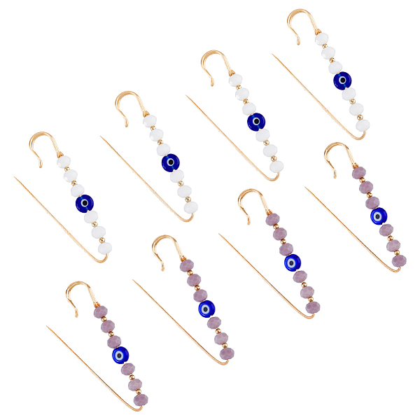 PandaHall DICOSMETIC 8Pcs 2 Colors Iron Kilt Pins, Resin Evil Eye & Faceted Glass Beaded Broochs, Mixed Color, 59x13x6.5mm, 4pcs/color Iron..., Multicolor
PandaHall DICOSMETIC 8Pcs 2 Colors Iron Kilt Pins, Resin Evil Eye & Faceted Glass Beaded Broochs, Mixed Color, 59x13x6.5mm, 4pcs/color Iron..., Multicolor