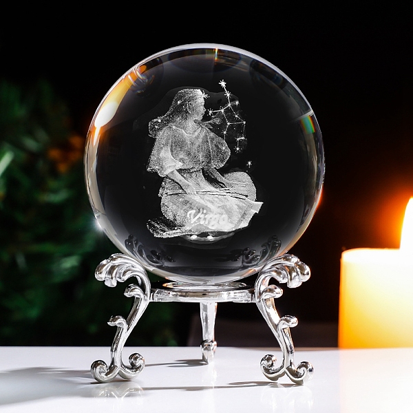 PandaHall Inner Carving Constellation Glass Crystal Ball Diaplay Decoration, Fengshui Home Decor, Virgo, 80mm Glass Virgo Clear
PandaHall Inner Carving Constellation Glass Crystal Ball Diaplay Decoration, Fengshui Home Decor, Virgo, 80mm Glass Virgo Clear