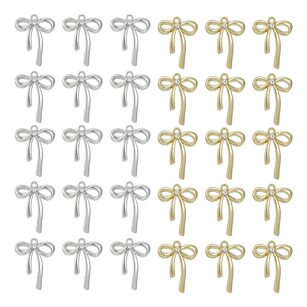 PandaHall GOMAKERER 32Pcs 2 Colors Alloy Pendants, with Rhinestone, Bowknot, Platinum & Golden, 26x20x4mm, Hole: 1.6mm, 16pcs/color Alloy...
PandaHall GOMAKERER 32Pcs 2 Colors Alloy Pendants, with Rhinestone, Bowknot, Platinum & Golden, 26x20x4mm, Hole: 1.6mm, 16pcs/color Alloy...