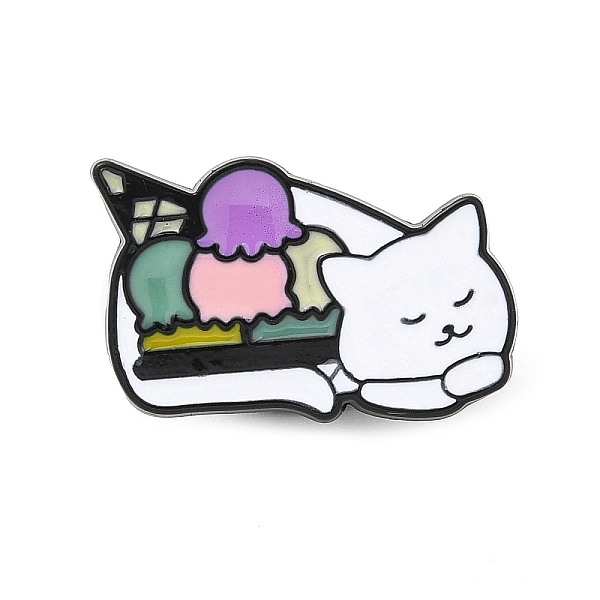 PandaHall Cat with Ice Cream Enamel Pins, Electrophoresis Black Zinc Alloy Brooch for Women, White, 13.5x21.5x1.3mm Alloy+Enamel Cat Shape...
PandaHall Cat with Ice Cream Enamel Pins, Electrophoresis Black Zinc Alloy Brooch for Women, White, 13.5x21.5x1.3mm Alloy+Enamel Cat Shape...