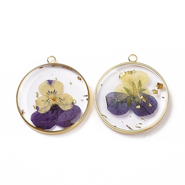 PandaHall Transparent Clear Epoxy Resin Pendants, with Edge Golden Plated Brass Loops and Gold Foil, Flat Round Charms with Inner Flower..., Purple
PandaHall Transparent Clear Epoxy Resin Pendants, with Edge Golden Plated Brass Loops and Gold Foil, Flat Round Charms with Inner Flower..., Purple