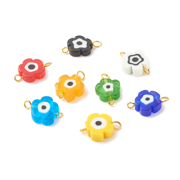 PandaHall Handmade Millefiori Glass Connector Charms, with Golden Tone Brass Findings, Plum Flower, Mixed Color, 18x11x4mm, Hole: 3mm Glass..., Multicolor
PandaHall Handmade Millefiori Glass Connector Charms, with Golden Tone Brass Findings, Plum Flower, Mixed Color, 18x11x4mm, Hole: 3mm Glass..., Multicolor