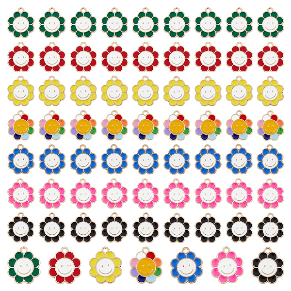 PandaHall DICOSMETIC 70Pcs 7 Colors Alloy Enamel Pendants, Golden, Sunflower with Smiling Face Charm, Mixed Color, 18x16x1.5mm, Hole: 1.6mm..., Multicolor
PandaHall DICOSMETIC 70Pcs 7 Colors Alloy Enamel Pendants, Golden, Sunflower with Smiling Face Charm, Mixed Color, 18x16x1.5mm, Hole: 1.6mm..., Multicolor