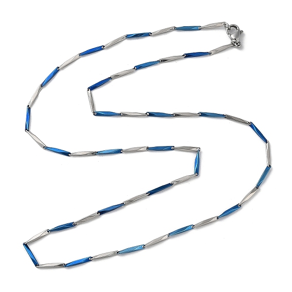 PandaHall 201 Stainless Steel Bar Link Chain Necklaces for Men Women, Blue & Stainless Steel Color, 21.93 inch(55.7cm) 201 Stainless Steel
PandaHall 201 Stainless Steel Bar Link Chain Necklaces for Men Women, Blue & Stainless Steel Color, 21.93 inch(55.7cm) 201 Stainless Steel
