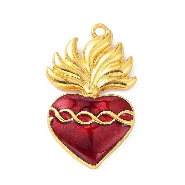 PandaHall Alloy Enamel Pendants, Golden, Sacred Heart Charm, Golden, 36.5x22x4mm, Hole: 2.2mm Alloy+Enamel Heart Red
PandaHall Alloy Enamel Pendants, Golden, Sacred Heart Charm, Golden, 36.5x22x4mm, Hole: 2.2mm Alloy+Enamel Heart Red