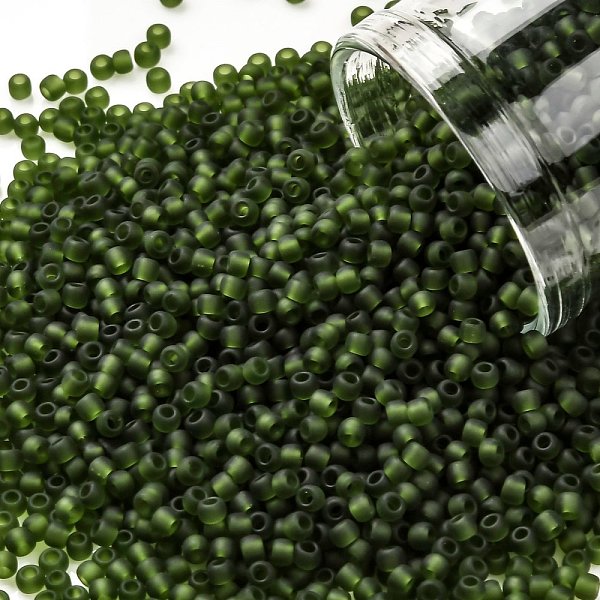 PandaHall TOHO Round Seed Beads, Japanese Seed Beads, (940F) Transparent Frost Olivine, 11/0, 2.2mm, Hole: 0.8mm, about 1110pcs/bottle..., Green
PandaHall TOHO Round Seed Beads, Japanese Seed Beads, (940F) Transparent Frost Olivine, 11/0, 2.2mm, Hole: 0.8mm, about 1110pcs/bottle..., Green