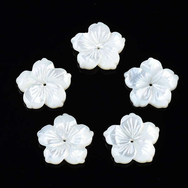 PandaHall Natural White Shell Mother of Pearl Shell Beads, Flower, 19.5x20x3.5~4mm, Hole: 1mm White Shell Flower
PandaHall Natural White Shell Mother of Pearl Shell Beads, Flower, 19.5x20x3.5~4mm, Hole: 1mm White Shell Flower