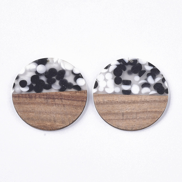 PandaHall Resin & Walnut Wood Pendants, Flat Round with Spot, Clear, 49x3~4mm, Hole: 2mm Resin+Wood Flat Round Clear
PandaHall Resin & Walnut Wood Pendants, Flat Round with Spot, Clear, 49x3~4mm, Hole: 2mm Resin+Wood Flat Round Clear
