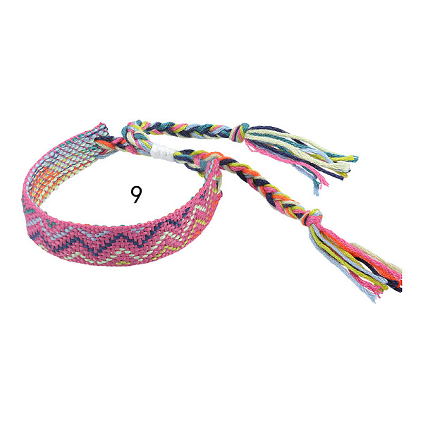 PandaHall Cotton Braided Wave Pattern Cord Bracelet, Ethnic Tribal Adjustable Brazilian Bracelet for Women, Old Rose, 5-1/2~10-5/8 inch...
PandaHall Cotton Braided Wave Pattern Cord Bracelet, Ethnic Tribal Adjustable Brazilian Bracelet for Women, Old Rose, 5-1/2~10-5/8 inch...