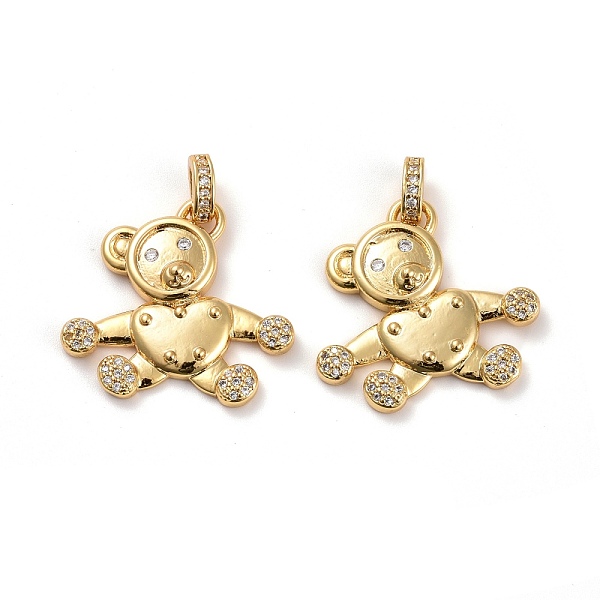 PandaHall Brass Micro Pave Cubic Zirconia Pendants, Real 18K Gold Plated, Lead Free & Cadmium Free, Bear, Clear, 23x24.5x3.5mm, Hole...
PandaHall Brass Micro Pave Cubic Zirconia Pendants, Real 18K Gold Plated, Lead Free & Cadmium Free, Bear, Clear, 23x24.5x3.5mm, Hole...