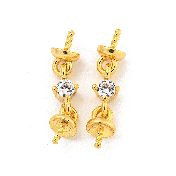 PandaHall Brass Micro Pave Cubic Zirconia Peg Bails, Real 18K Gold Plated, 15mm, Pin: 1mm Brass+Cubic Zirconia Clear
PandaHall Brass Micro Pave Cubic Zirconia Peg Bails, Real 18K Gold Plated, 15mm, Pin: 1mm Brass+Cubic Zirconia Clear