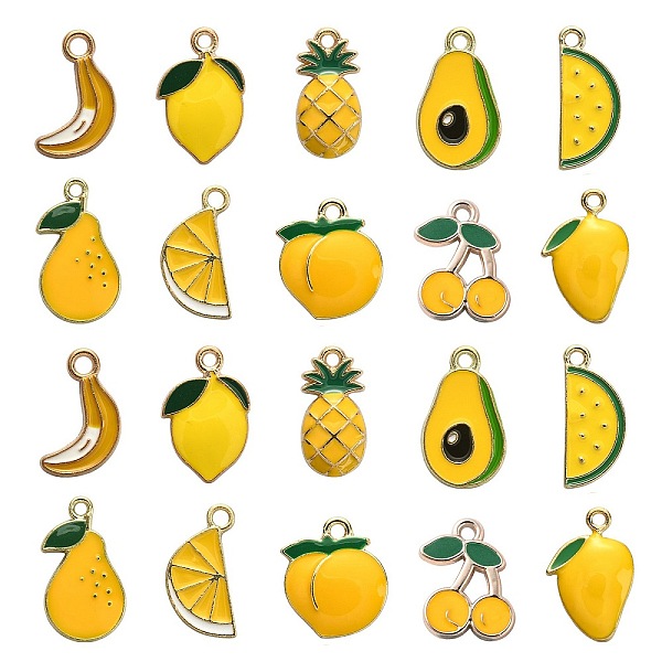 PandaHall 50Pcs 10 Styles Alloy Enamel Pendants, Light Gold, Fruit Style, Peach & Orange & Pineapple, Yellow, 16~23x8~15x1~3mm, Hole: 1.8mm...
PandaHall 50Pcs 10 Styles Alloy Enamel Pendants, Light Gold, Fruit Style, Peach & Orange & Pineapple, Yellow, 16~23x8~15x1~3mm, Hole: 1.8mm...