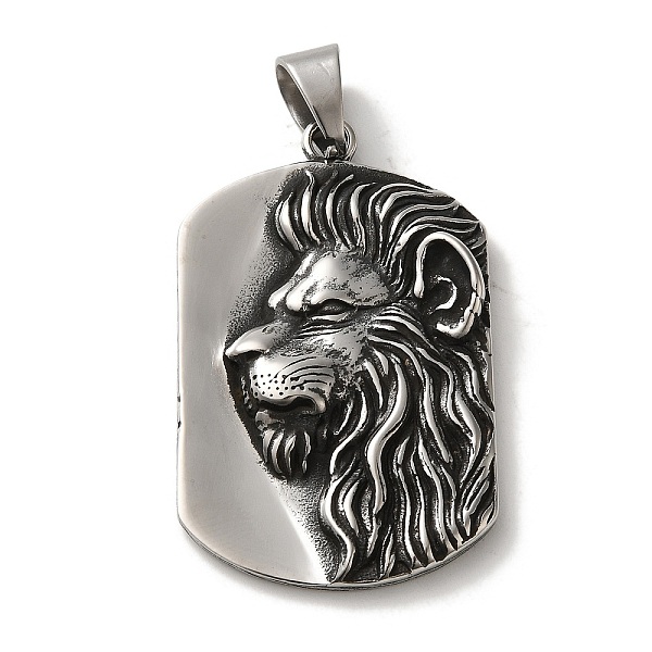 PandaHall 316L Surgical Stainless Steel Big Pendants, Antique Silver, Rectangle Charm, Lion, 53x33x6.5mm, Hole: 10.5x7.5mm 316L Surgical...
PandaHall 316L Surgical Stainless Steel Big Pendants, Antique Silver, Rectangle Charm, Lion, 53x33x6.5mm, Hole: 10.5x7.5mm 316L Surgical...