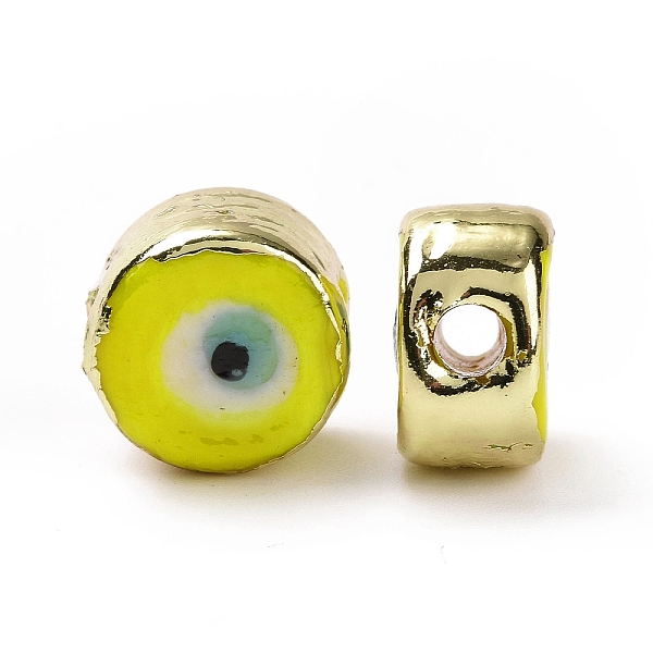 PandaHall Handmade Evil Eye Lampwork Beads, with Golden Tone Brass Findings, Long-Lasting Plated, Cadmium Free & Lead Free, Flat Round..., Yellow
PandaHall Handmade Evil Eye Lampwork Beads, with Golden Tone Brass Findings, Long-Lasting Plated, Cadmium Free & Lead Free, Flat Round..., Yellow