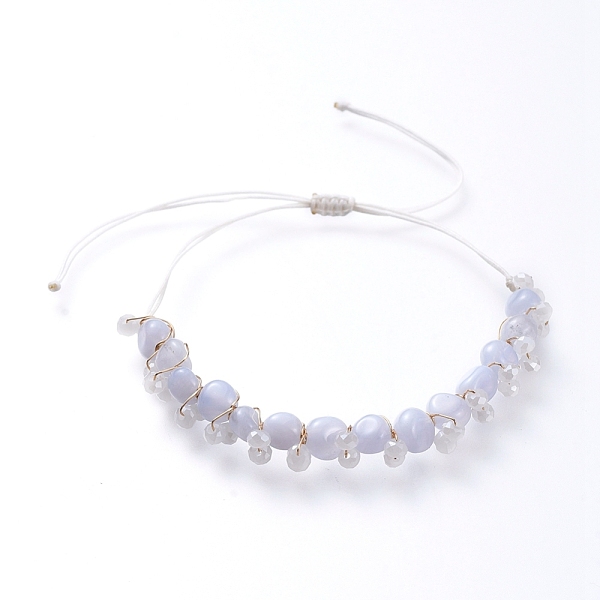 PandaHall Adjustable Natural Blue Lace Agate Braided Bead Bracelets, with Glass Beads and Nylon Thread, Inner Diameter: 1-1/8 inch~2-1/2...
PandaHall Adjustable Natural Blue Lace Agate Braided Bead Bracelets, with Glass Beads and Nylon Thread, Inner Diameter: 1-1/8 inch~2-1/2...